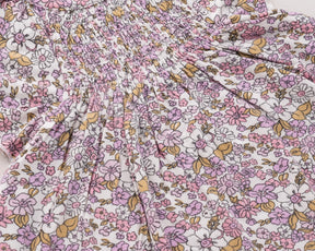 Baby girl sleeveless pink cotton frock – floral toddler dress for birthdays, picnics, and everyday wear.