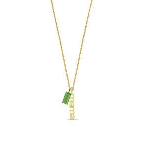 Dainty August birthstone mama necklace gold plated jewelry gift for mothers and wives