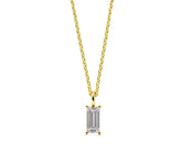 Dainty zircon necklace April birthstone gift for her gold pendant, affordable jewelry gifts for women