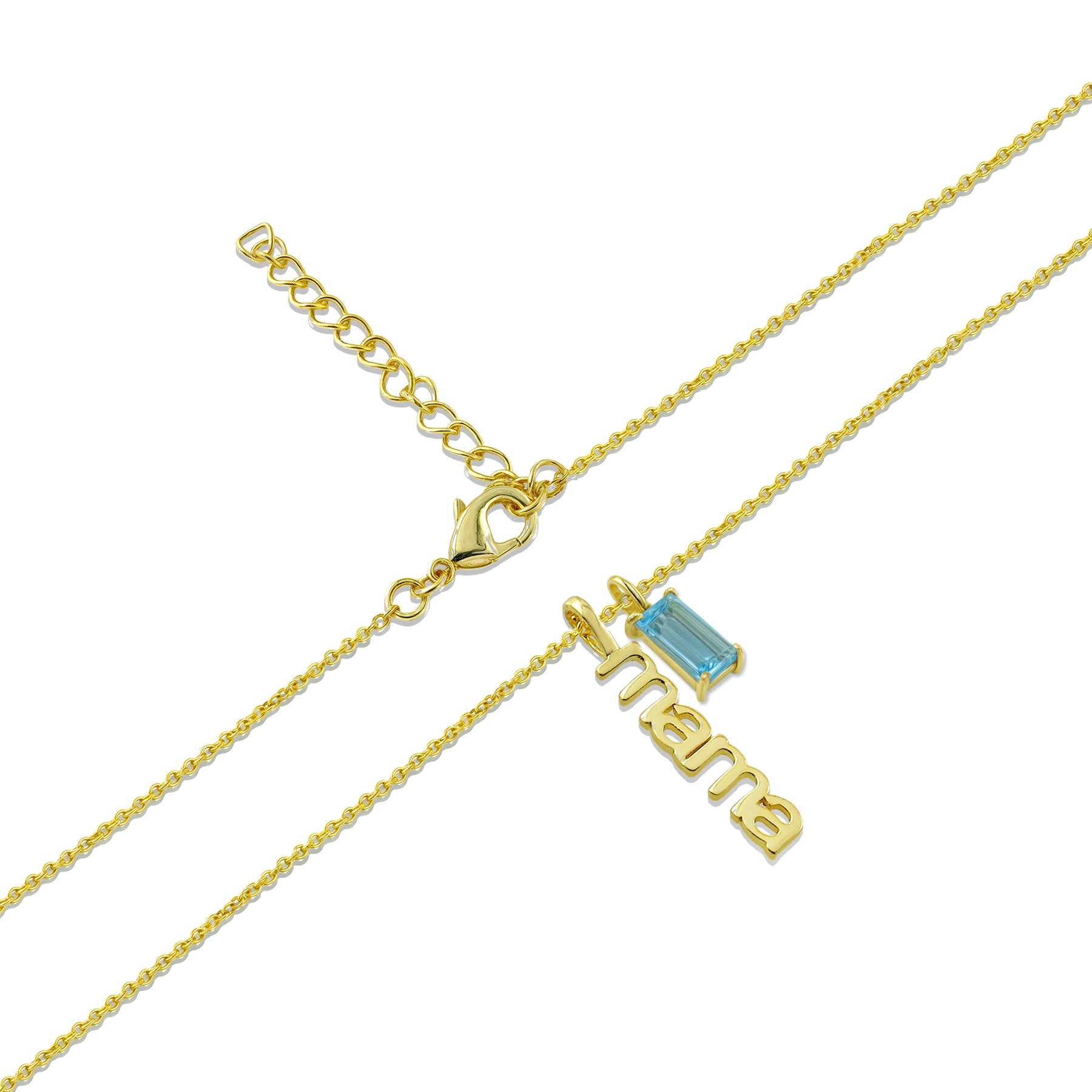 December blue topaz mama birthstone necklace personalized blue crystal gift for mom