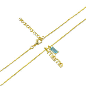 December blue topaz mama birthstone necklace personalized blue crystal gift for mom
