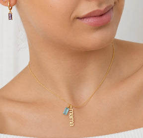 December blue topaz mama birthstone necklace personalized blue crystal gift for mom