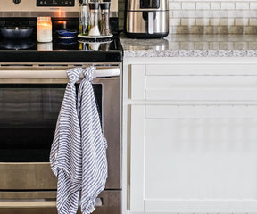 Decorative linen dish towels for stylish kitchen décor 