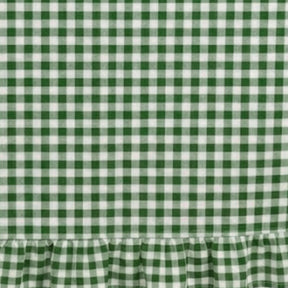 Close-up view of gingham cotton tablecloth material highlighting durable and smooth fabric quality