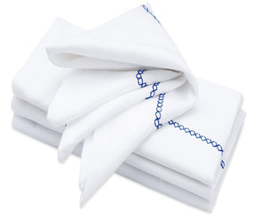 Embroidery napkins are typically made of 100% cotton fabric