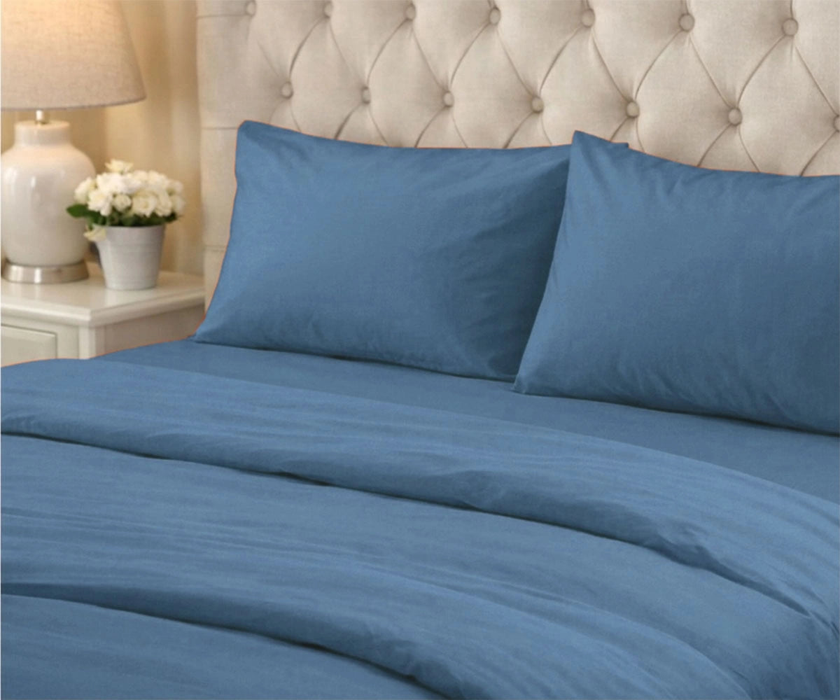 dusty blue cotton king size pillow cases luxury breathable cotton pillow covers for bedding