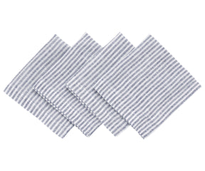Elegant navy blue linen napkin set from All Cotton and Linen for weddings, dinner parties, and formal events.
