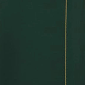 Deep green cotton napkin displayed flat with minimalist embroidered edge, timeless dining table accessory