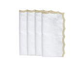 Elegant 100% cotton dinner napkins – beige with embroidery