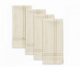 pearl embroidered cotton dinner napkins, soft reusable cloth napkins for weddings, fine dining, and elegant table décor