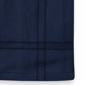 Luxury navy blue cotton embroidered napkins with delicate pearl detailing