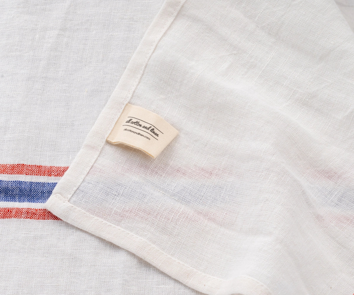 Everyday striped linen dish towels for cooking essentials 