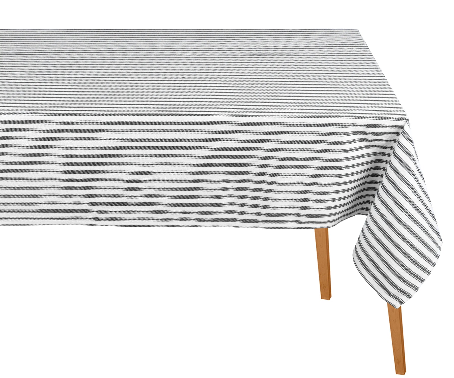 Modern black and white cotton dining table cover