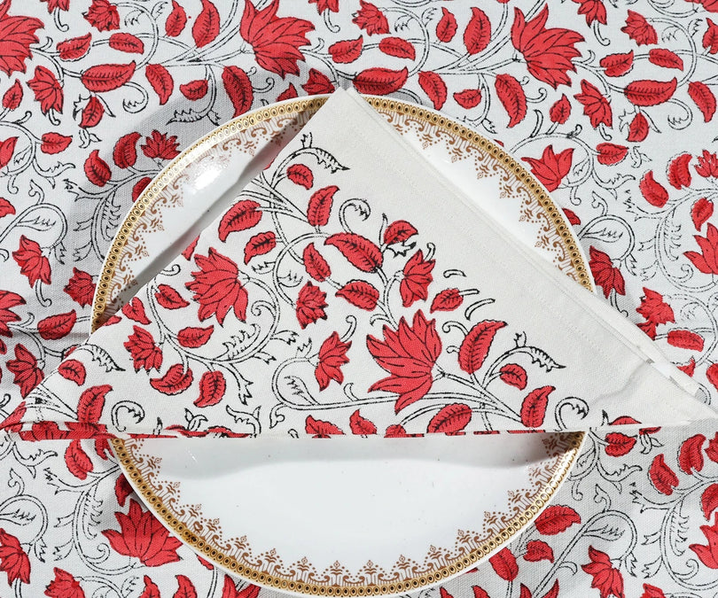 Floral printed napkins