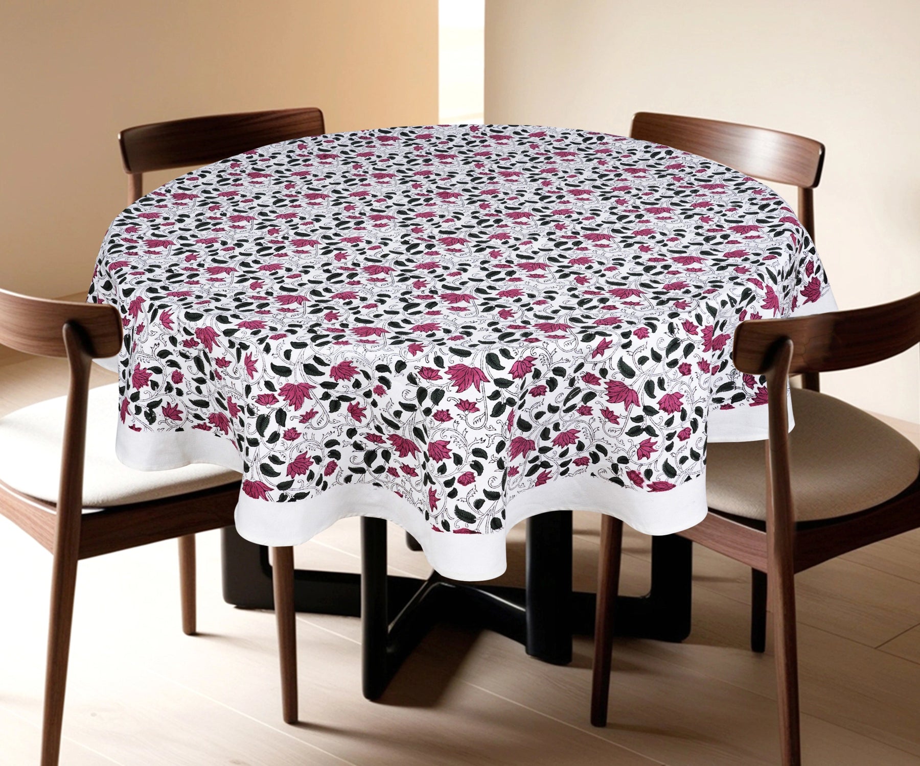 Pink Floral Tablecloth