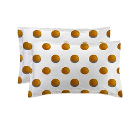 mustard yellow polka dot  pillowcases set of 2 modern minimal bedding queen king