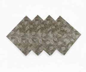Reusable linen table napkins set with decorative print for farmhouse dining tables