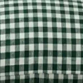 Forest green gingham duvet cover in European flax linen, breathable farmhouse bedding set with matching pillowcases