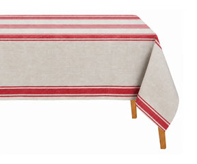 Linen dining table cover with understated French styling, suitable for fall tables, Thanksgiving gatherings, and everyday home decor.