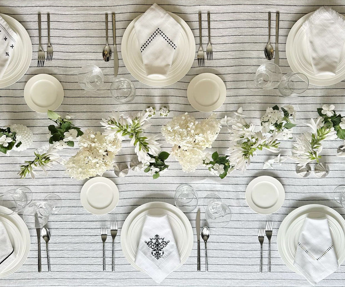 fringe edge napkins, dinner napkins, table napkins