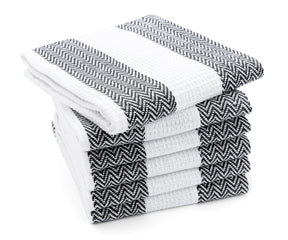 Striped towel, adding a touch of elegance to your kitchen space.
