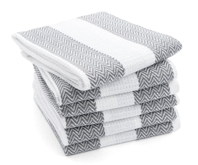 Cotton kitchen towels, absorbent and durable for everyday use.