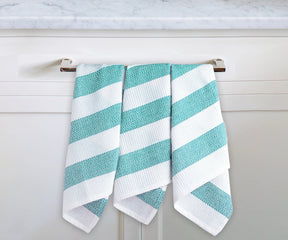 Striped towels, adding a touch of luxury to your bathroom decor.
