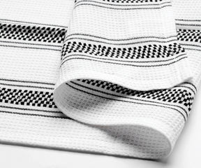 Black Kitchen Towels - Striped Cleaning Towels