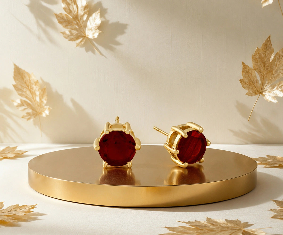 Best garnet birthstone earrings for January birthday gifts with elegant everyday styling