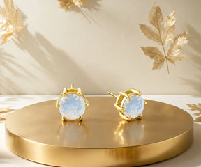 Dainty June birthstone style stud earrings for everyday wear, elegant women’s jewelry gift idea with timeless charm