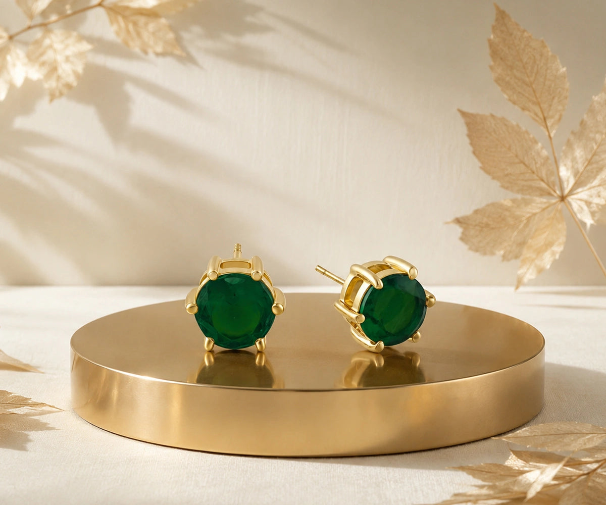 Best emerald birthstone earrings for May birthday gifts with vibrant green sparkle and modern elegance
