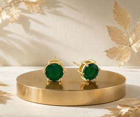 Best emerald birthstone earrings for May birthday gifts with vibrant green sparkle and modern elegance