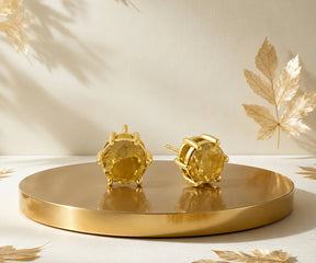 citrine birthstone earrings for November birthday gifts with golden sparkle and lightweight comfort. Shop trendy gemstone jewelry for everyday fashion wear.