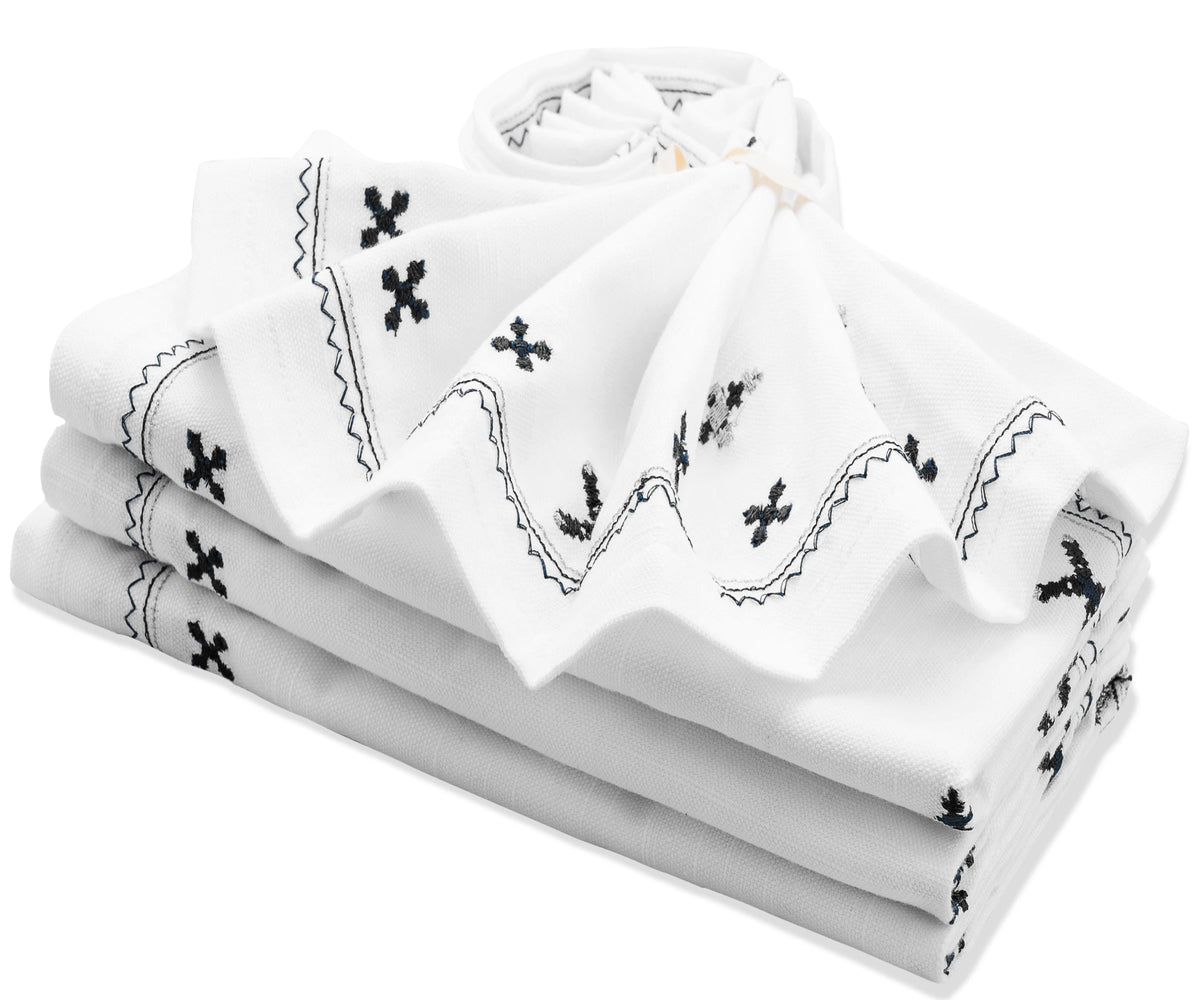Cloth Napkins For Wedding -  Moroccan Embroidered Napkins