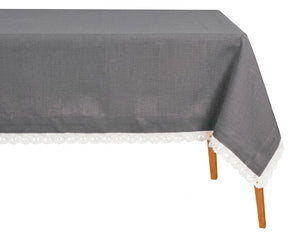 grey cotton lace tablecloth modern minimalist style