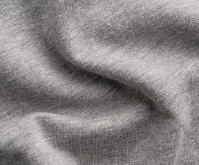 Close-up of gray fabric mens shorts with texture