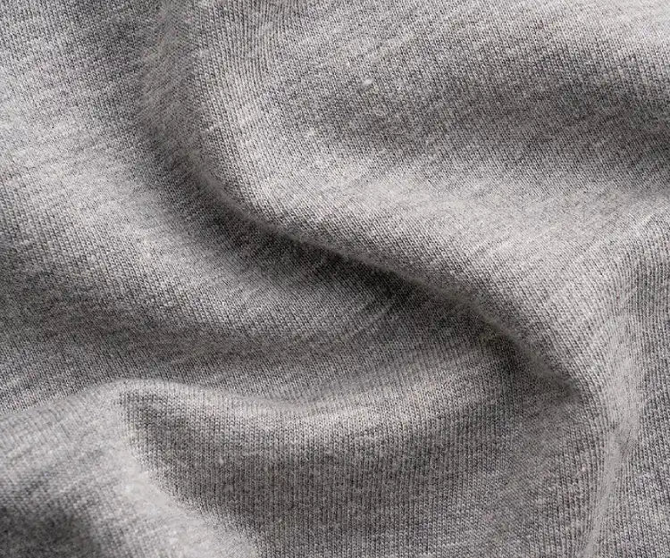 Close-up of gray fabric mens shorts with texture