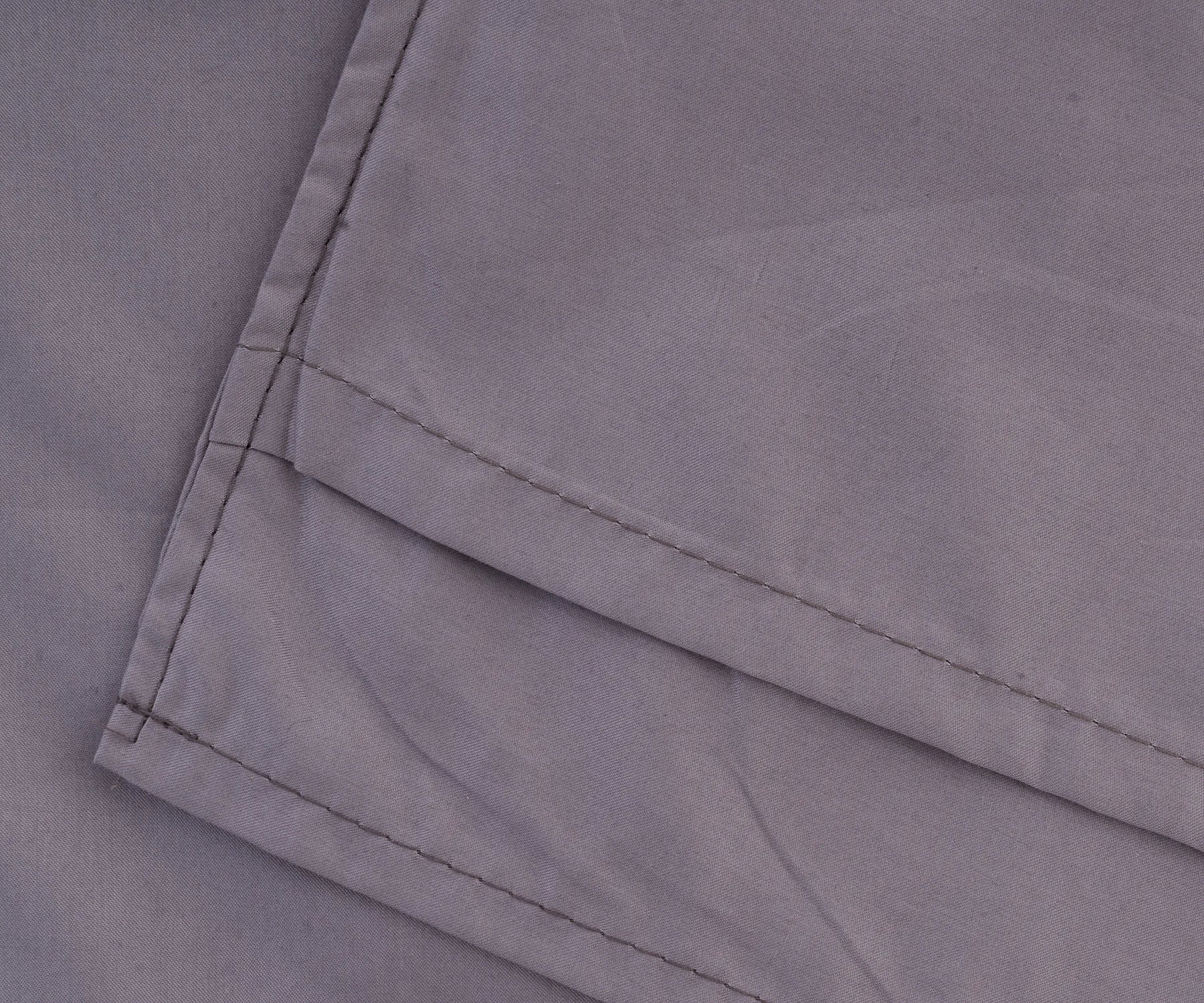 Set of 2 gray cotton pillowcases, machine washable and durable stitching