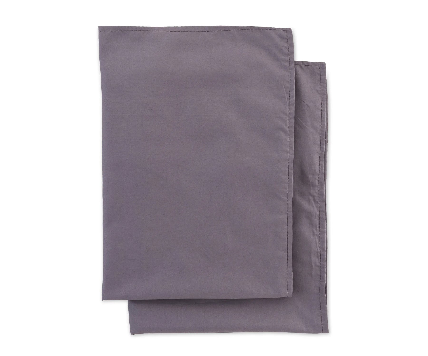 Soft and silky gray cotton pillowcases in standard, queen, and king sizes