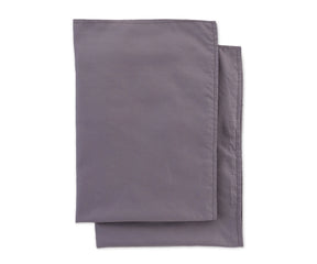 Soft and silky gray cotton pillowcases in standard, queen, and king sizes