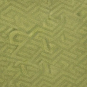 green gold fabric with maze-like geometric pattern