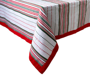 Cotton tablecloths are popular for their durability, softness, and breathability. 