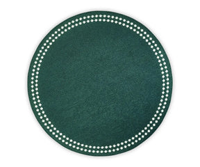 17-inch machine washable green placemats made of 100% cotton for dining table