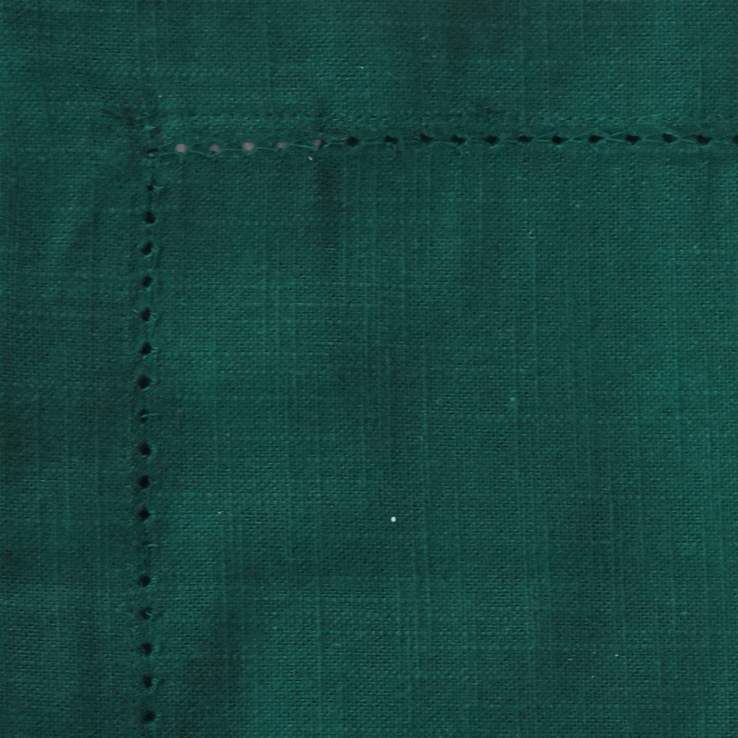 Green cloth dinner napkin with single hemstitch border – eco-friendly cotton napkin for home and restaurant use.