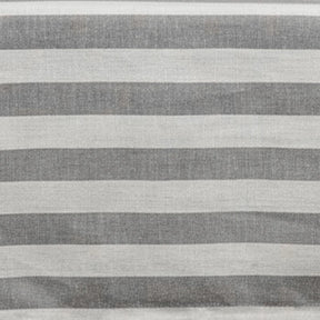 Gray striped table runner fabric detail
