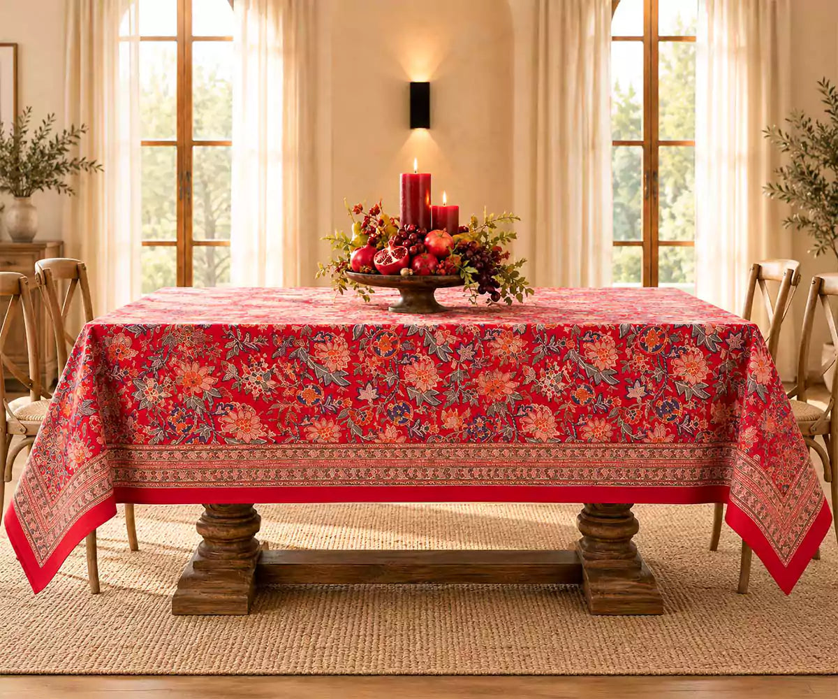 Hand Block Print Tablecloth