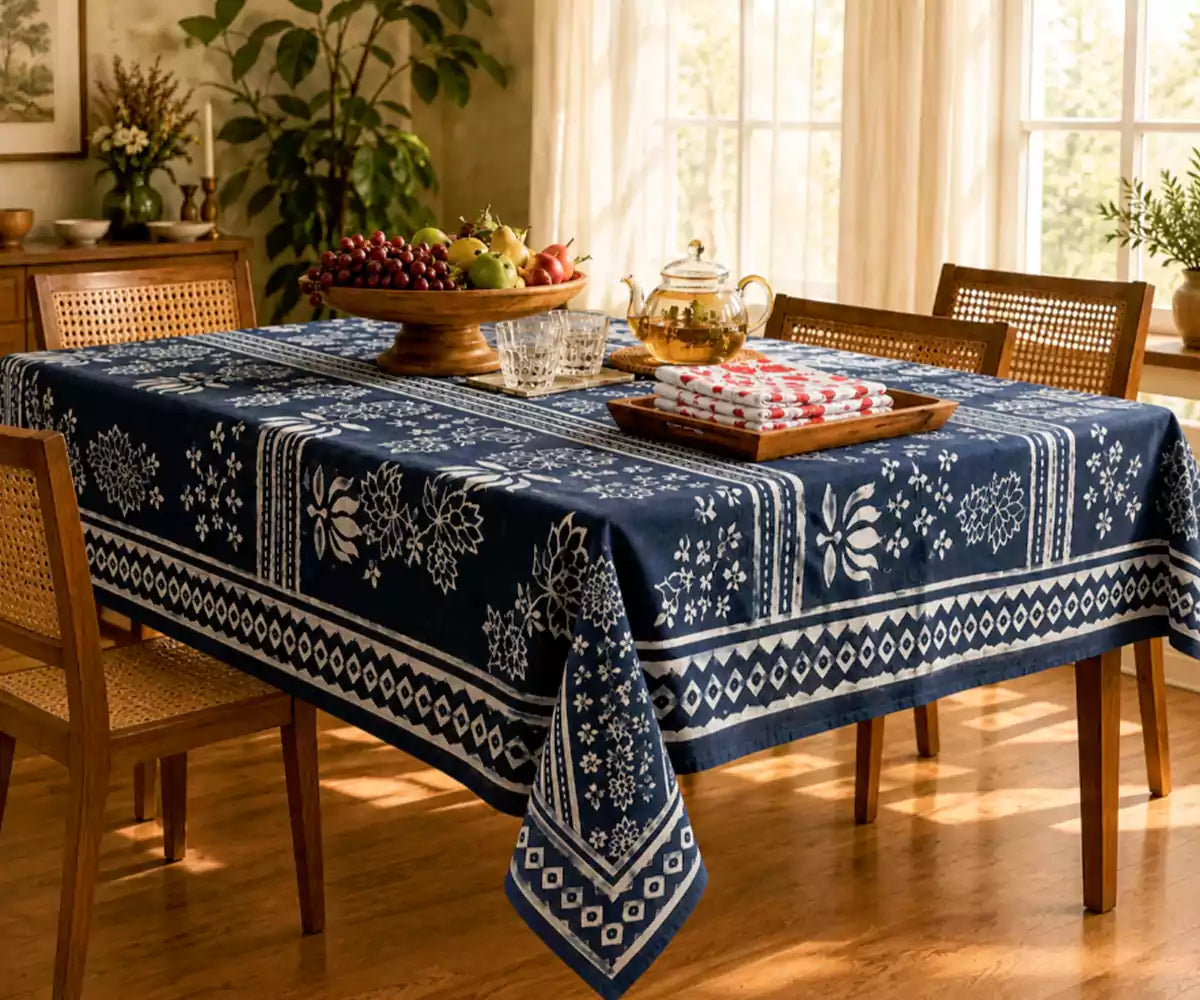 Hand Block Print Tablecloth