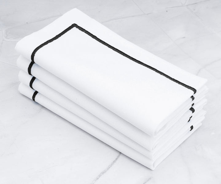 black napkins,black cloth napkins, black and white napkins, napkins black, wedding napkins, linen napkins