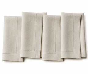 Elegant hemstitch cloth napkins made from 100 percent linen for timeless dining