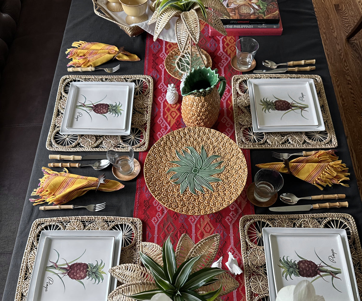 "Elevate with gray, embrace spring's charm, and celebrate holidays with our diverse tablecloth collection."